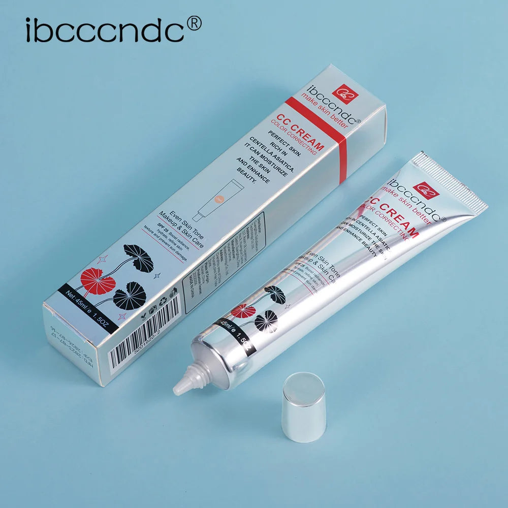45ml Color Correcting CC Cream Facial Centella Asiatica Repair BB Cream Natural Concealer Whitening Liquid Foundation Cosmetics Oasis Select