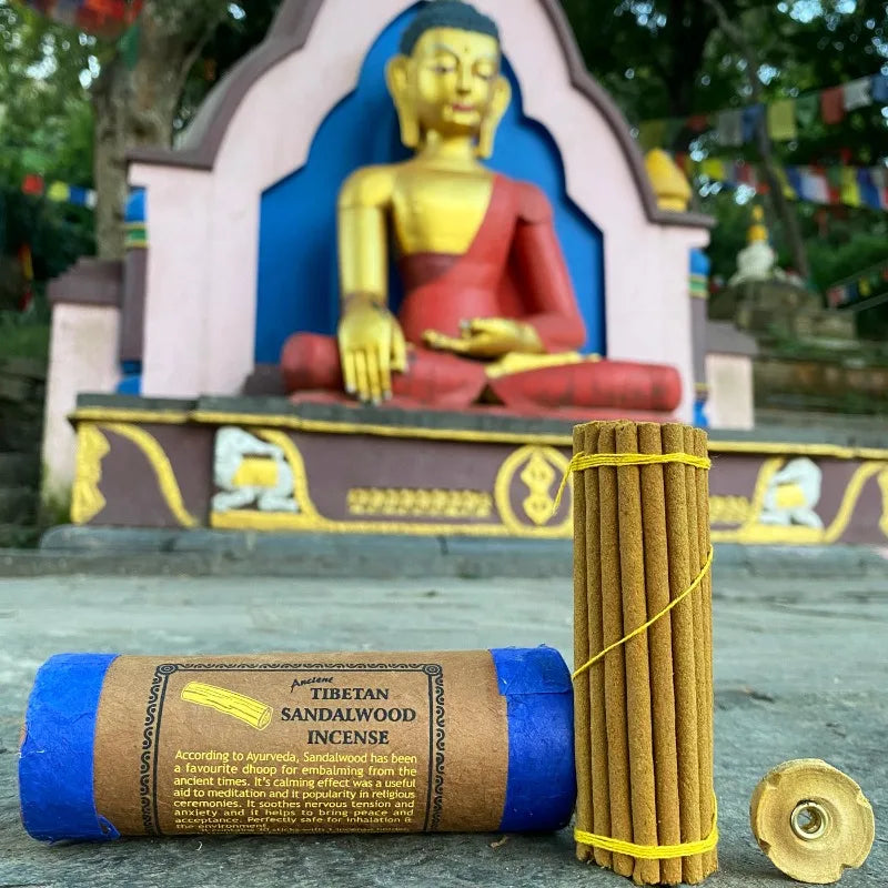 30PC Nepal Handmade Incense Sticks Ancient Tibetan Fragrance Colored Short Tube Thick Thread Incense Cedar Palo Santo White Sage Oasis Select Sandalwood
