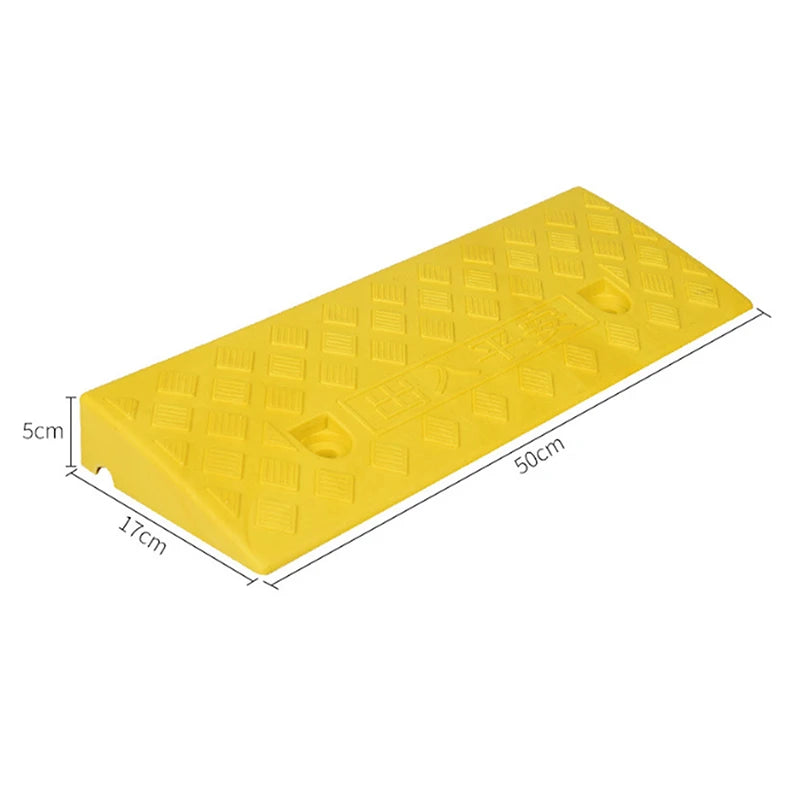 1Pc Plastic Kerb Ramp Non-Slip Threshold Ramp 30/40/50MM Height For Cars Bicycles Wheelchairs Going Uphill Smooth Transitions Oasis Select yellow5cm