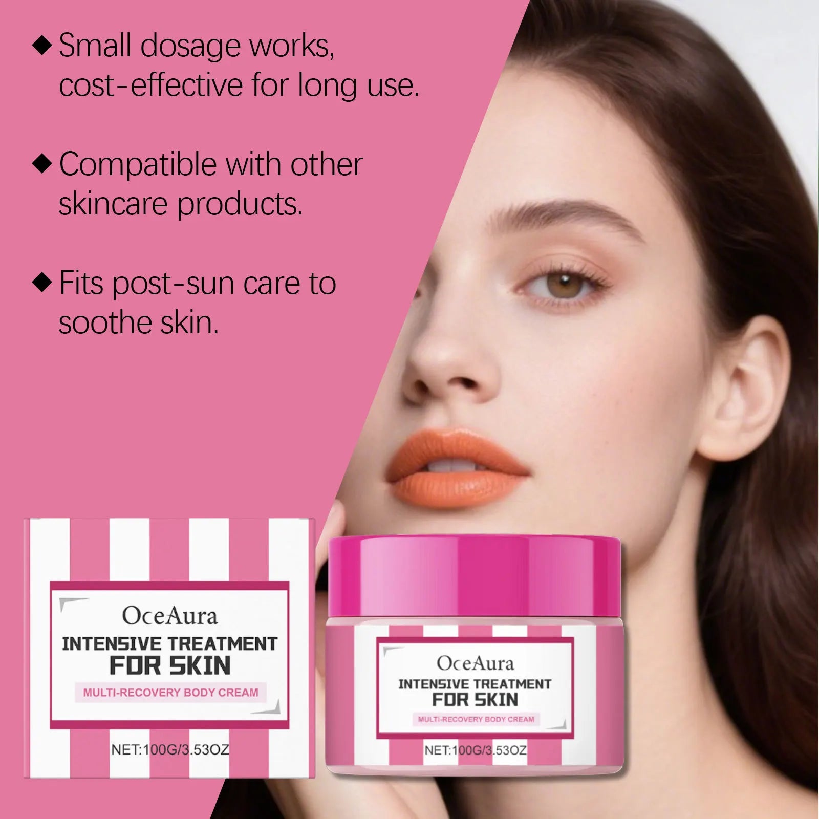 OCEAURA Body Moisturize Cream Repair Damage Firm Skin Lasting Fragrance Non-greasy Refresh Enhance Elasticity Body Massage Cream Oasis Select