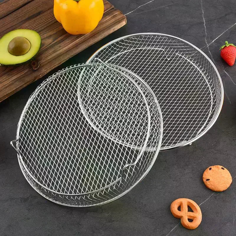 Air Fryer Grille Suitable For Air Fryers Oven Grill Stainless Steel Stackable Grill Kitchen Utensils Cook Multiple Foods Oasis Select