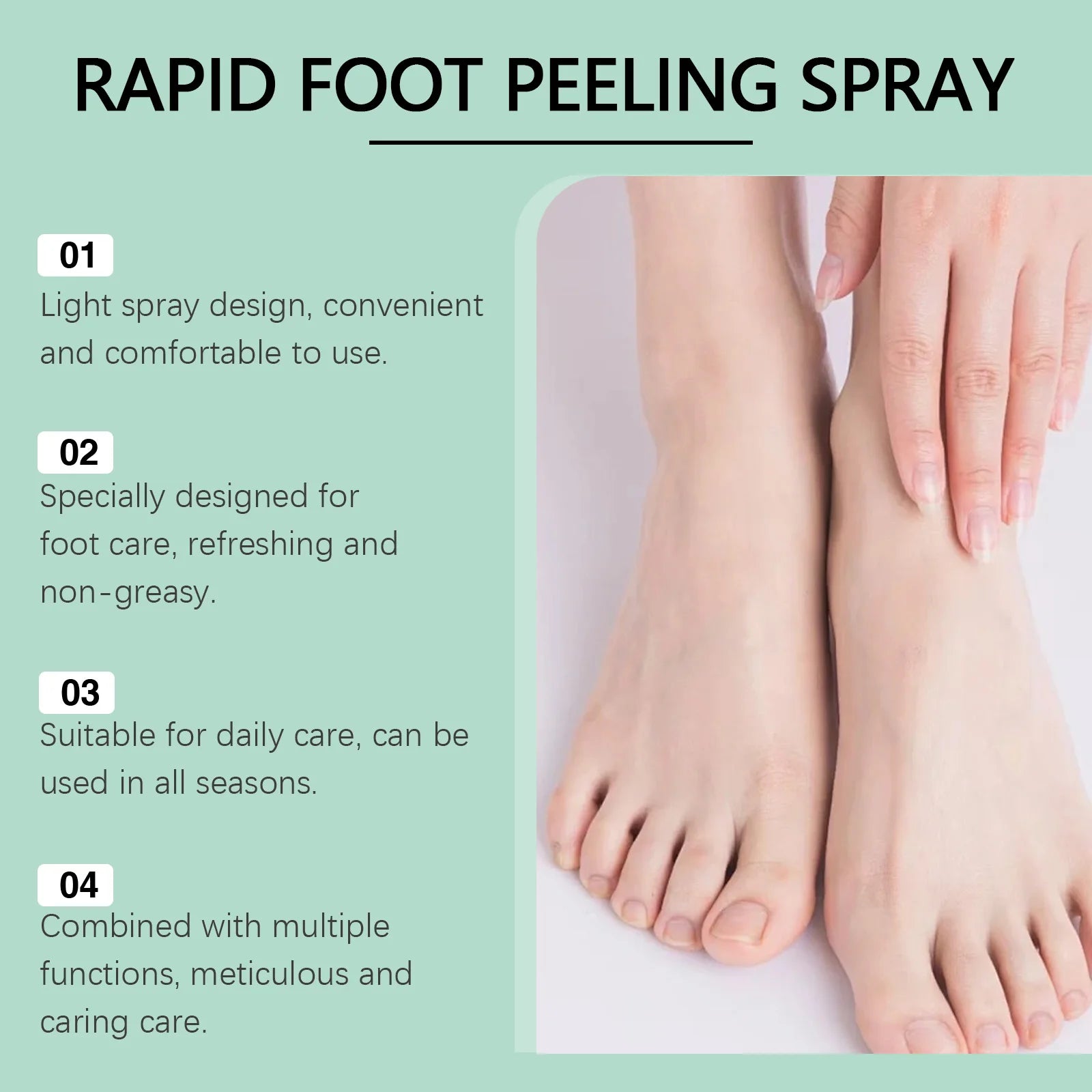 OceAura Foot Peeling Spray – Exfoliate & Heal Cracked Heels Foot Exfoliating Spray Oasis Select
