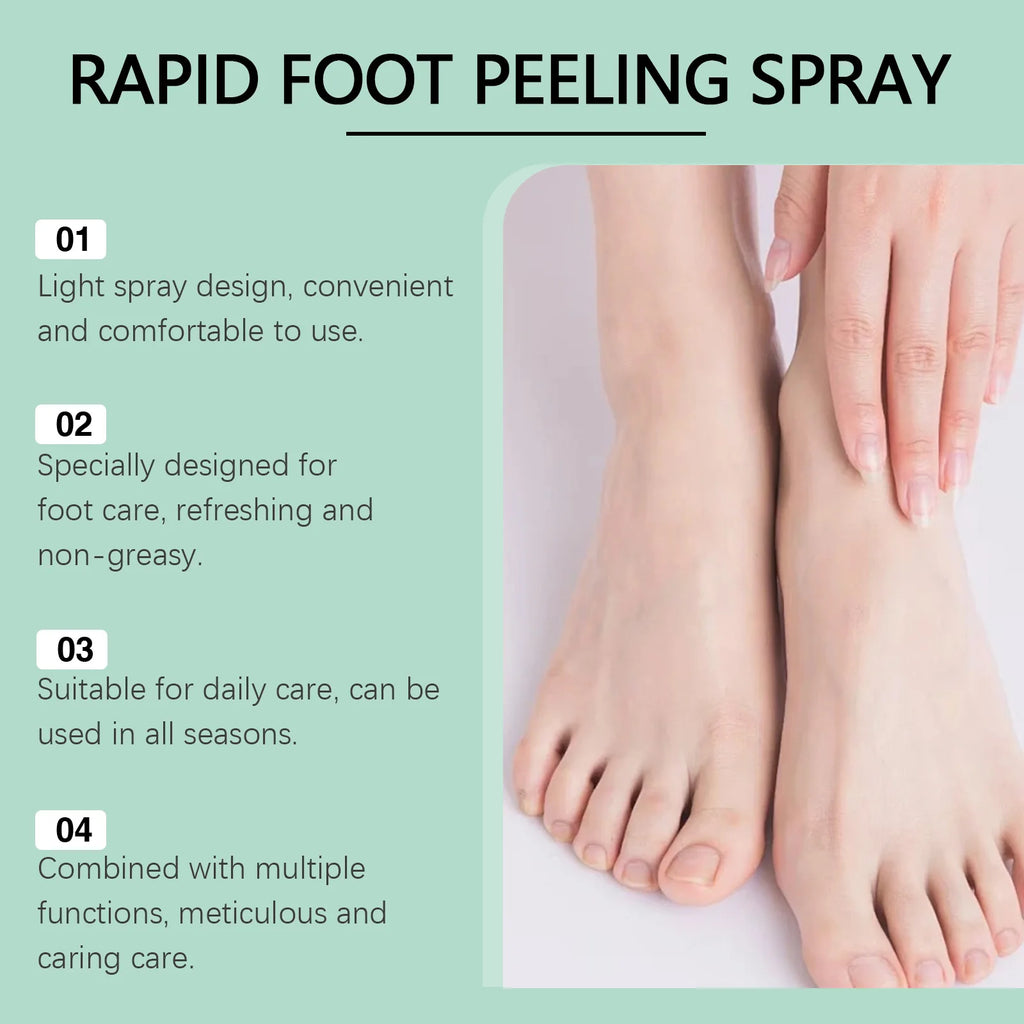 OceAura Foot Peeling Spray – Exfoliate & Heal Cracked Heels Foot Exfoliating Spray Oasis Select