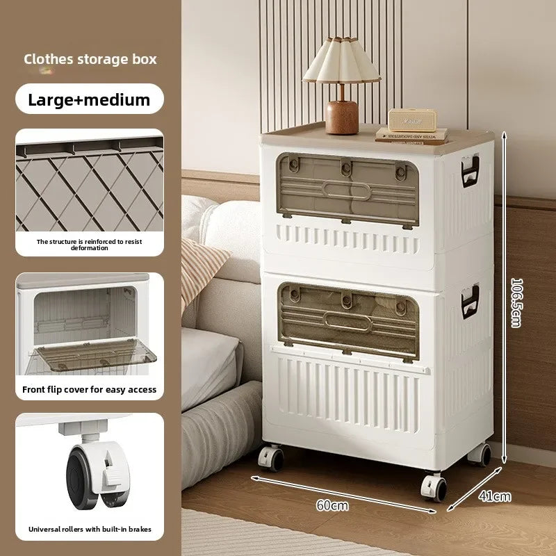 Multi-functional Household large-capacity clamshell storage cabinet Foldable finishing box storage box Oasis Select