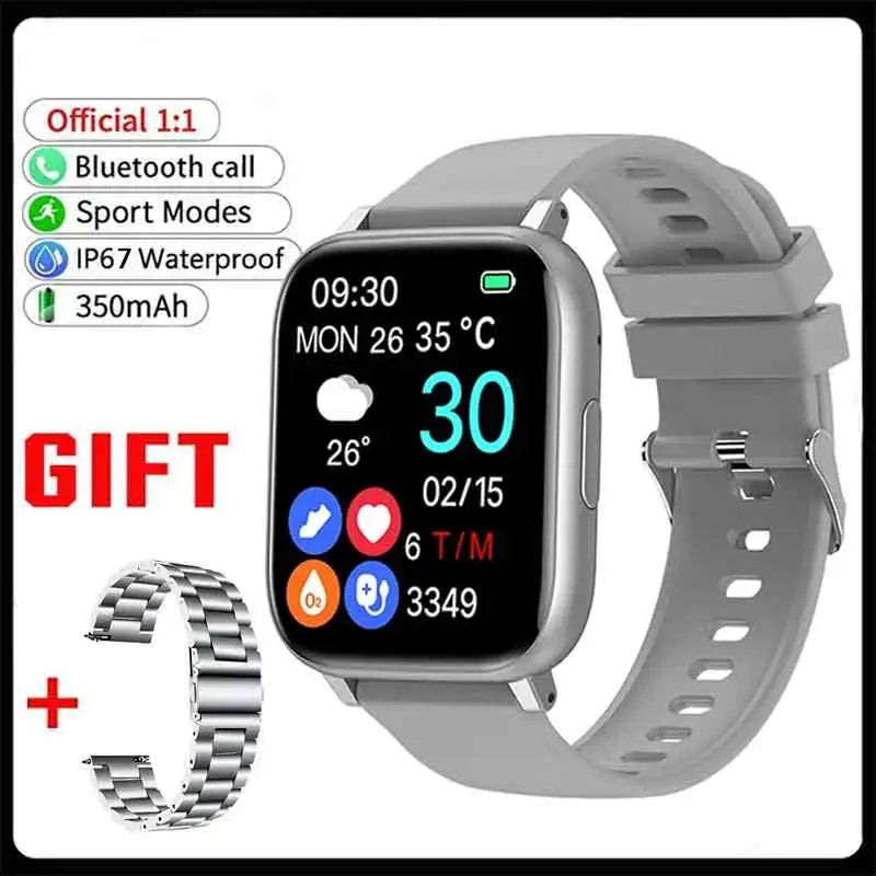 1.77" Smartwatch – Bluetooth Calls, Heart Rate & SpO2 Monitor