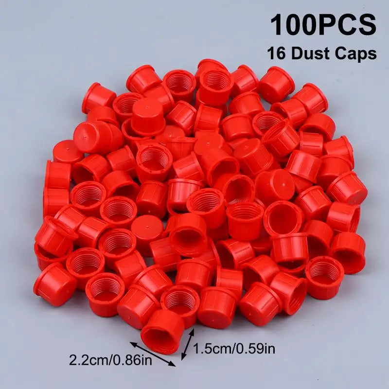100pcs Random Color M12 M14 M16 M18 Common Rail Injector Connect Joint Dust Cap Oil Tube Pipe Plug Oasis Select A3
