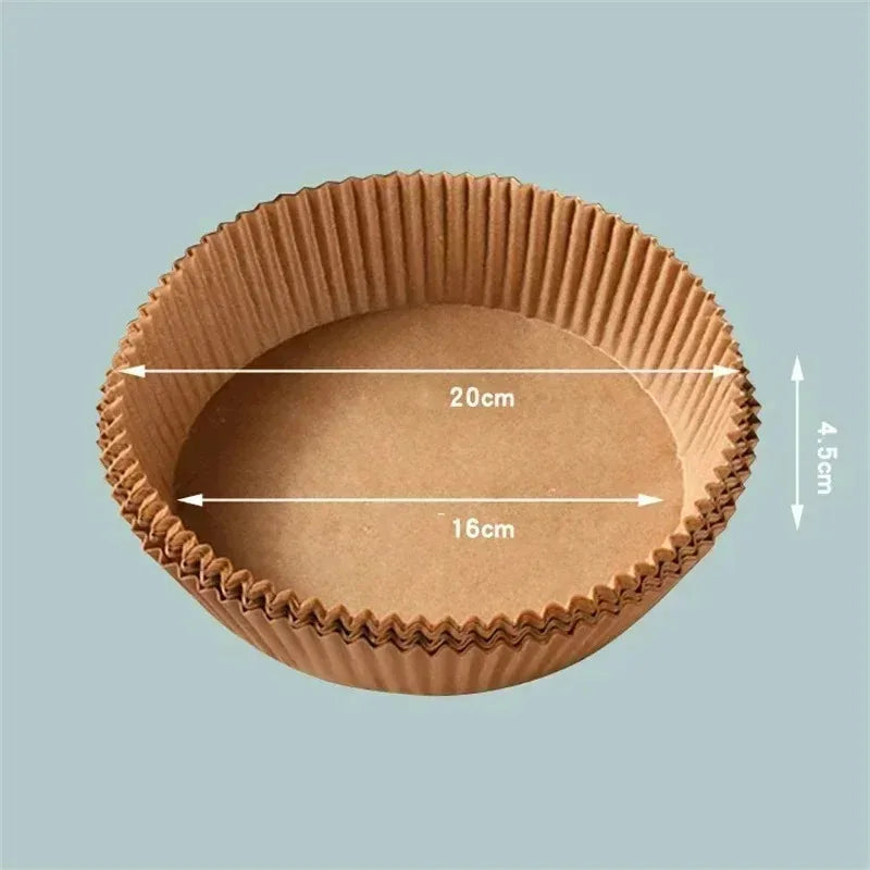 50/100/200Pcs Disposable Air Fryer Paper Oil Proof Waterproof Frying Paper Non-Stick Baking Paper For Kitchen Accessories Oasis Select
