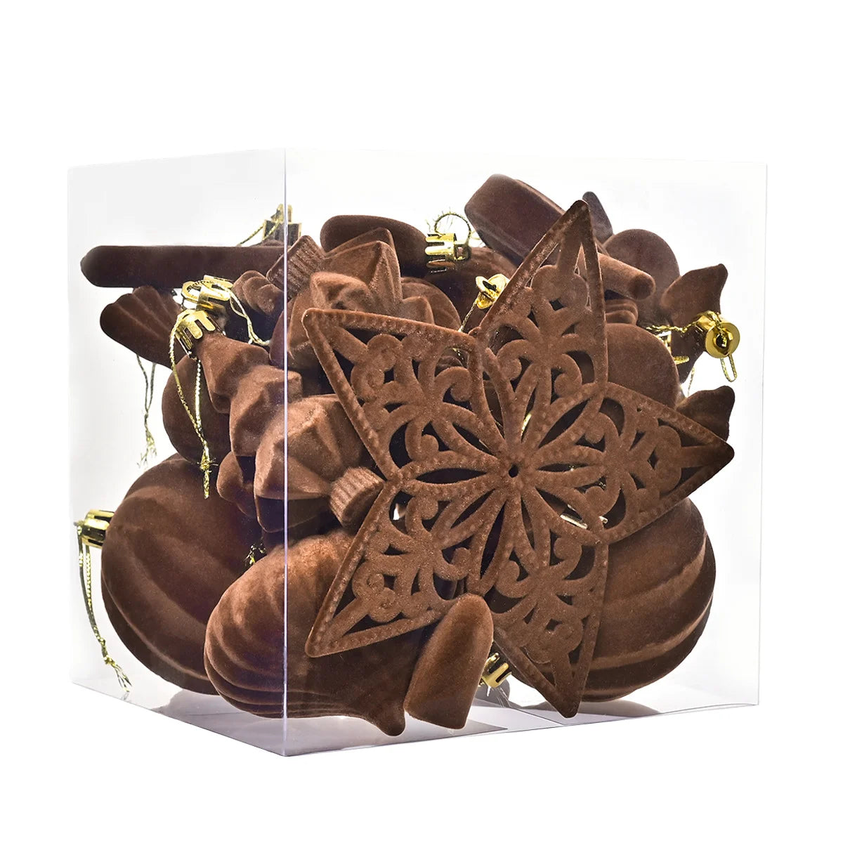 24-Pack Flocked Velvet Christmas Ball Ornaments | Tree Decor