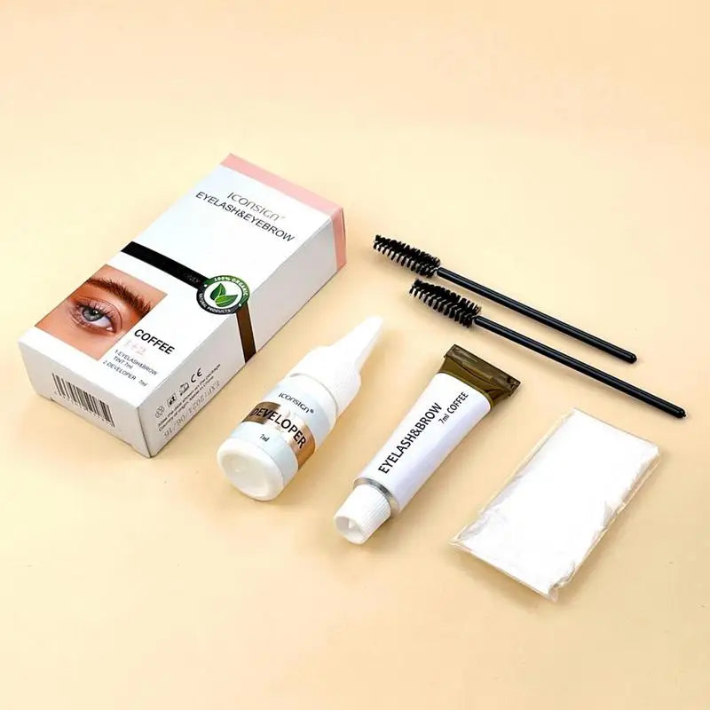 5pcs Eyebrow Tinting Kit Eyelash Eyebrow Dye Tint Gel Quick Dry Waterproof Long-lasting Eyebrow Dye Tint Dye Eyebrow Mascara Oasis Select