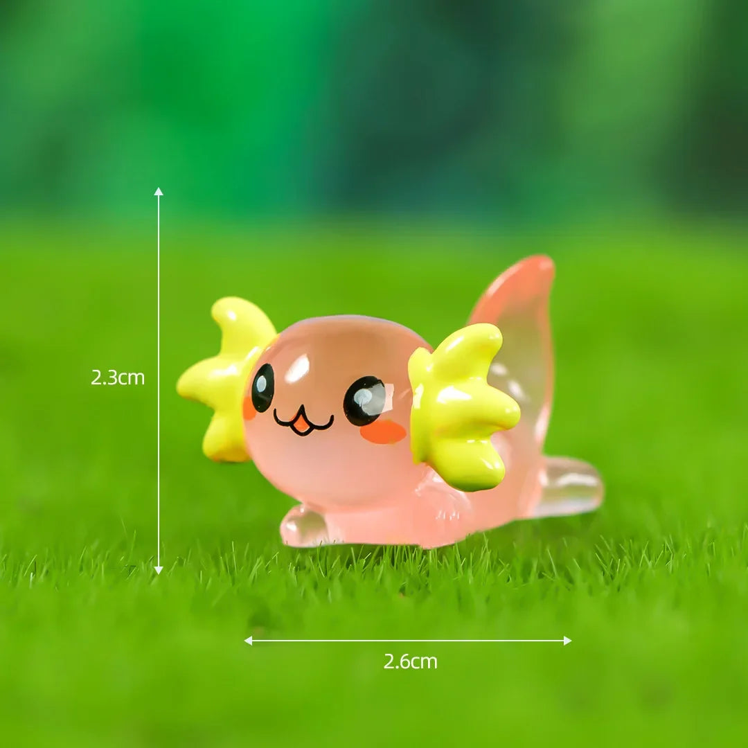 Simulation 3D Axolotl Fish Resin Charms Solid Color Kawaii Cartoon Earring Keychain Pendant Marine Animal Jewelry Diy Oasis Select RD