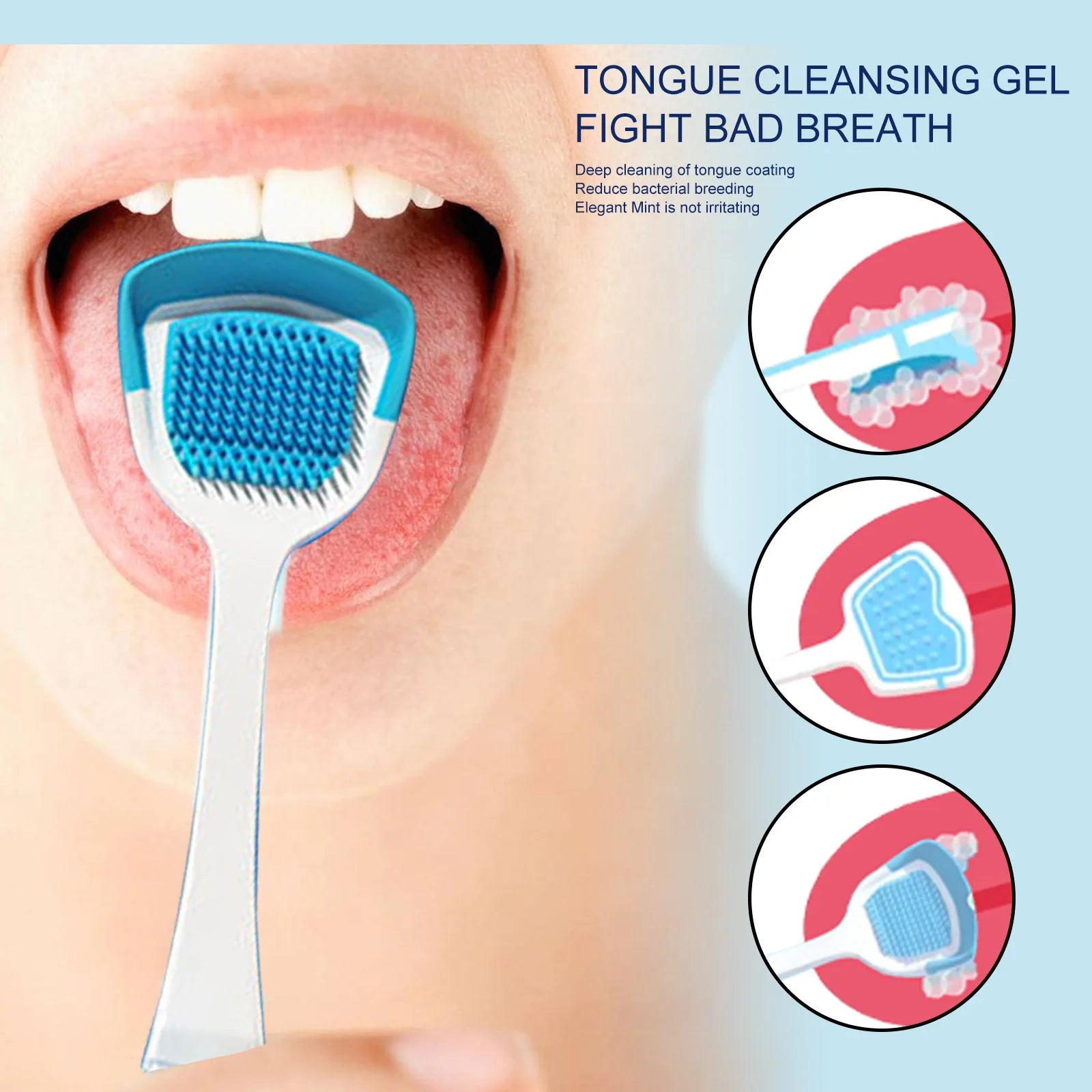 EELHOE Tongue Cleaning Gel & Brush Kit – Fresh Breath Oral Care