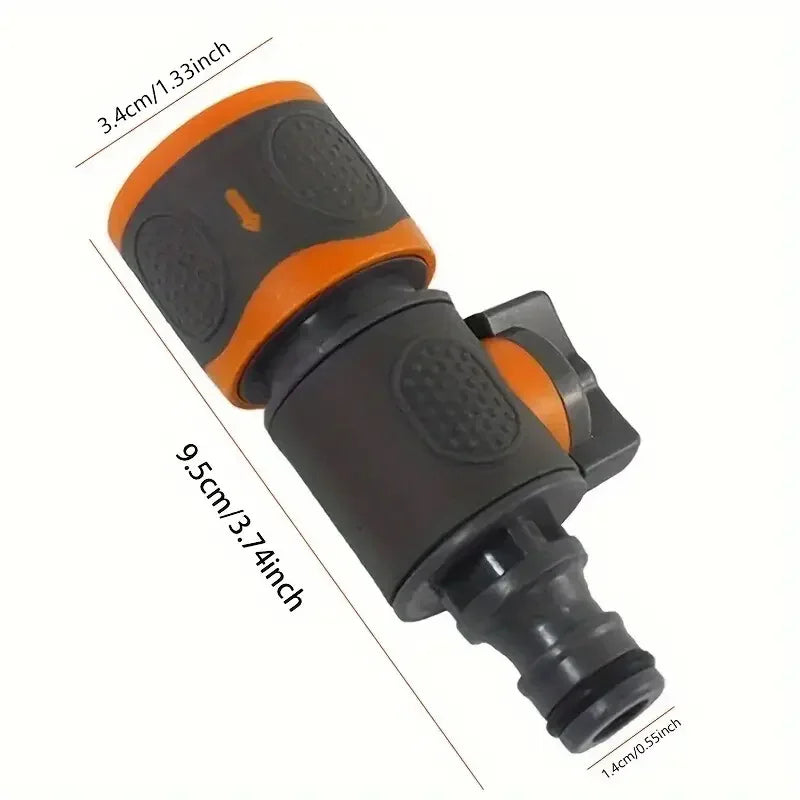 Quick Connect Garden Hose Adapter with Shut-Off Valve - Fit for 1/2", 3/8", 1/4", & 3/4" Hoses Ideal for Lawns Gardens Car Wash Oasis Select