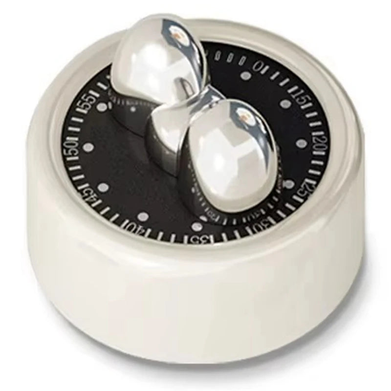 WISH Mini Visual Kitchen Timer Magnetic Mechanical Timer Kitchen Countdown Cooking Baking Alarm Clock Oasis Select White