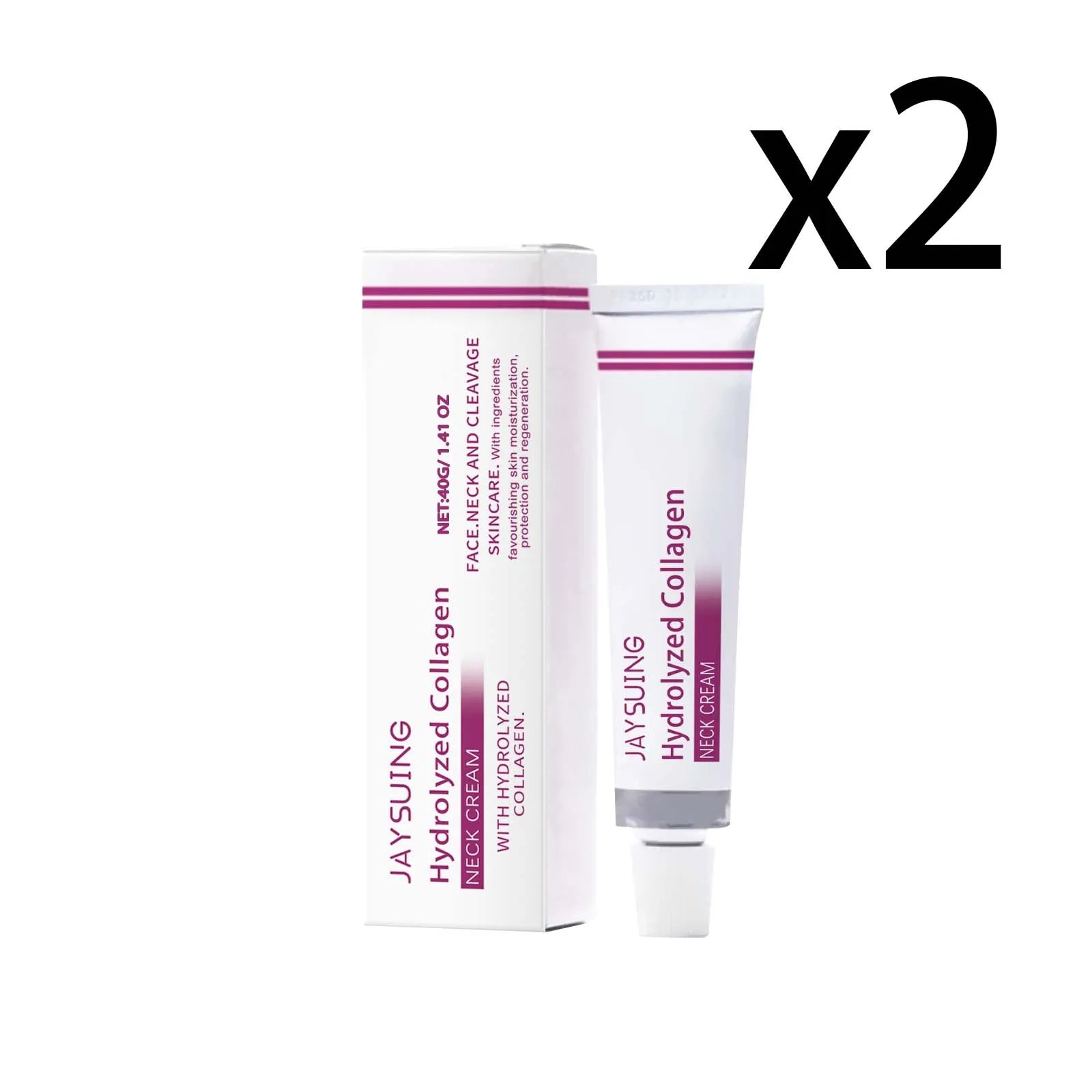 Hydrolyzed Collagen Neck Cream Firming Delaying Aging Increase Skin Elasticity Reduce Fine Lines Moisturizing Neck Care Lotion Oasis Select 2x40g 40g