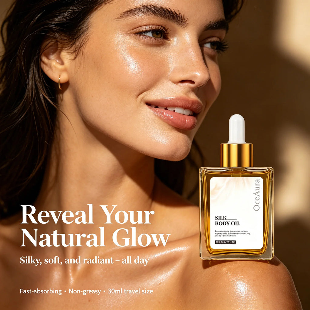OceAura Silk Body Oil – Hydrating Dry Oil for Smooth Skin Body Moisturizer Oil Oasis Select