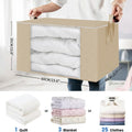 Quilt storage bag, clothing sorting bag, moving and organizing household bedding storage box, supplies Oasis Select Beige 90L 60x40x35cm