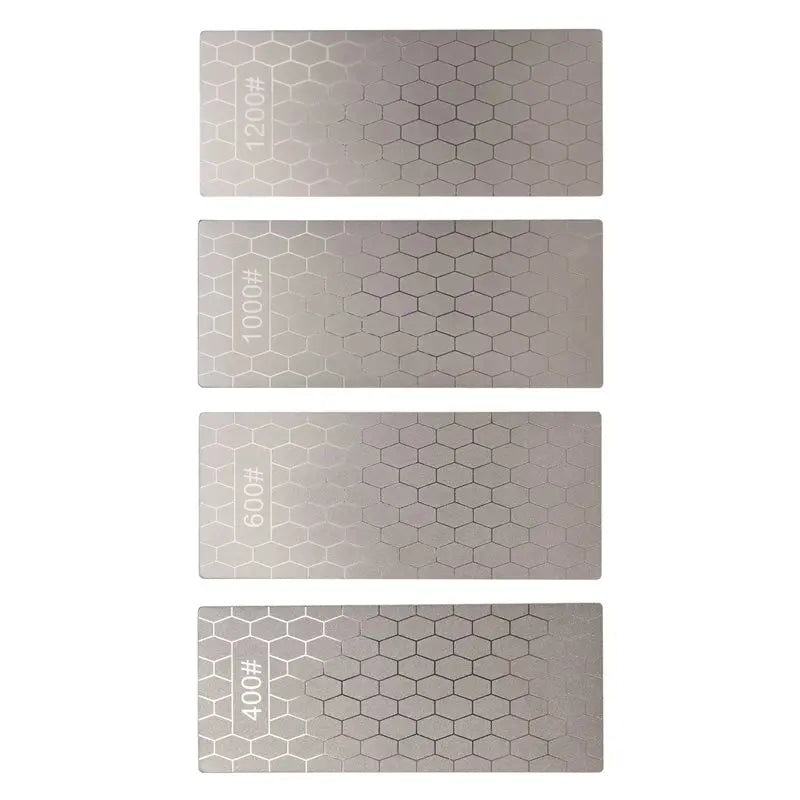LIKE WISH 4 Pcs Diamond Sharpening Plate Set, Diamond Sharpening Stone With Honeycomb Surface, 400/600/1000/1200 Grit Oasis Select