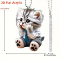 1PCS Christmas Tree Pendants Acrylic Cute Cat Hanging Ornaments for Wall Xmas Tree Decorations Party Supplies New Year Gifts Oasis Select Style E