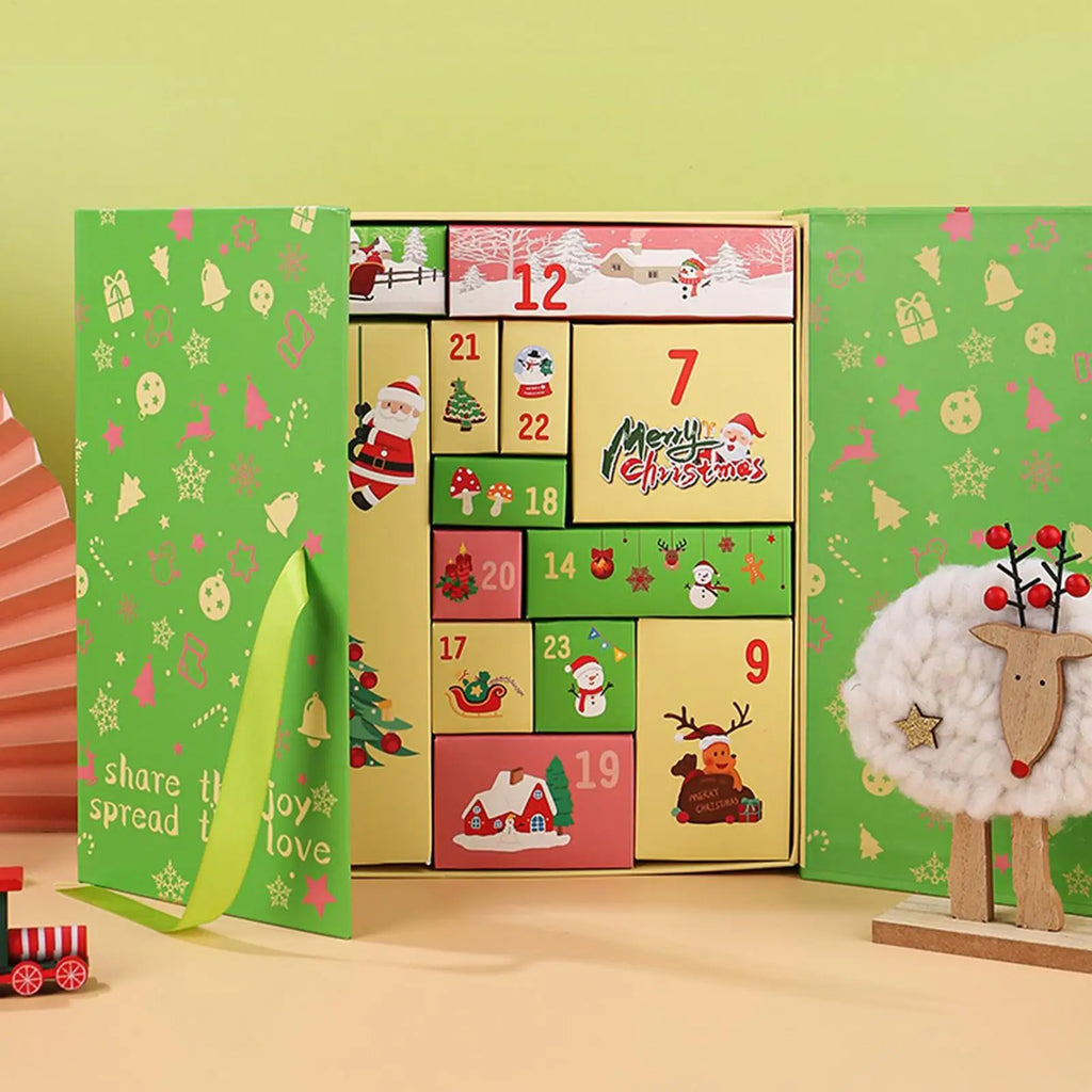 Christmas Advent Box 2025 Countdown Calendar Box to Fill 24-Grid Holiday Case for Festival Birthday Kids Adults Stocking Candy Oasis Select