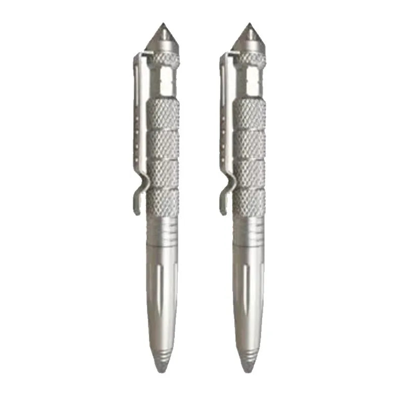 1/2/3/4pcs Tactical Pen Aviation Aluminum Emergency Glass Breakage Pen Safety Protection Survival EDC Multi-Purpose Tool Oasis Select 2pcs silver
