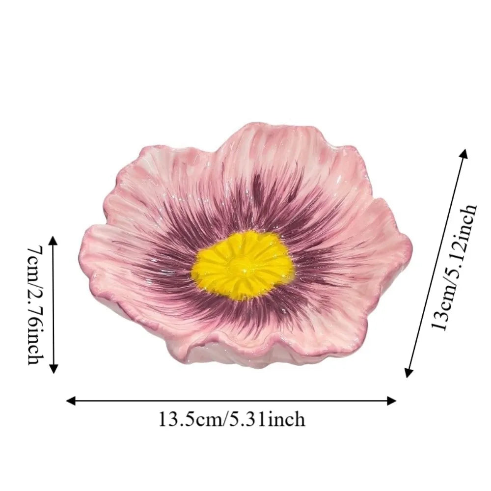 Petal Shaped Ceramic Soap Dish & Jewelry Tray | Decorative
