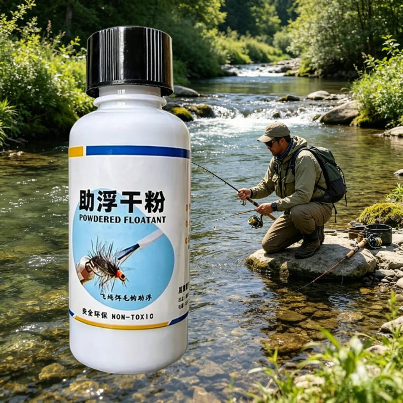 Dry Fly Floatant Powder Natural Hydrolyzable Extract Long Lasting Enhance Floating Effect Portable Fly Fishing Angling Tackle Oasis Select