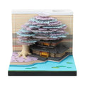 Treehouse 3D Desktop Calendar Sticky Notes Creative Crafts Souvenirs Paper Carvings Memo Pad New Year Gifts Office Ornament Oasis Select PR light
