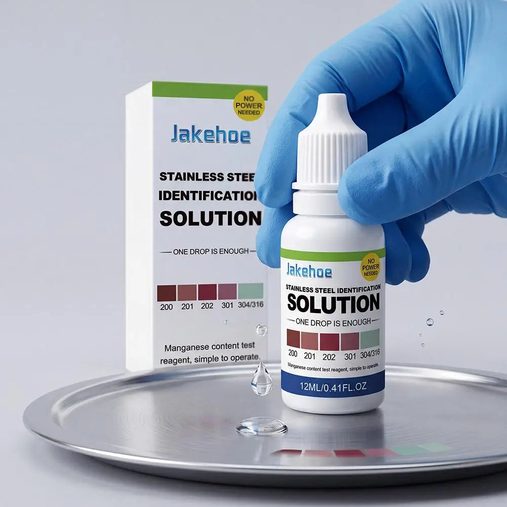 Stainless Steel Grade Testing Liquid 12ml – Detects 201/304/316