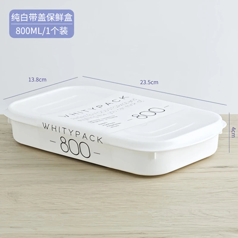 6Pcs Food Grade Storage Containers, Stackable Refrigerator Organizer, Freezer Safe Sealed Boxes For Meat Fruit Vegetable Oasis Select 800ml 6pcs