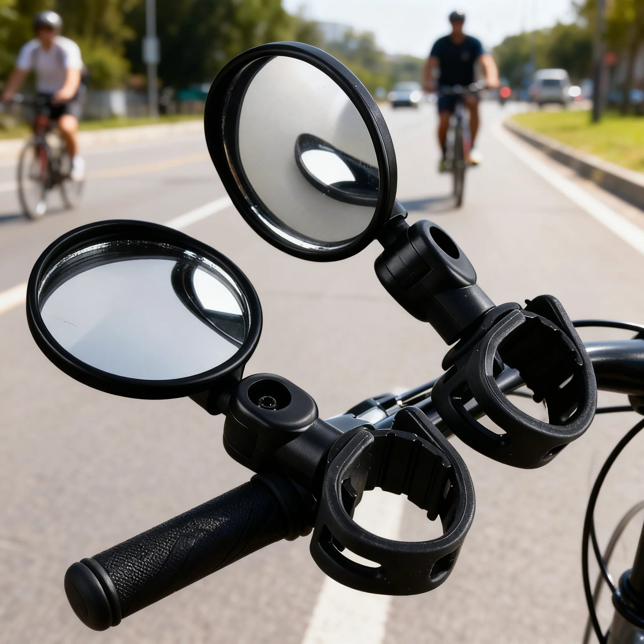 Adjustable Bike Handlebar Rearview Mirrors – 2-Pack Convex