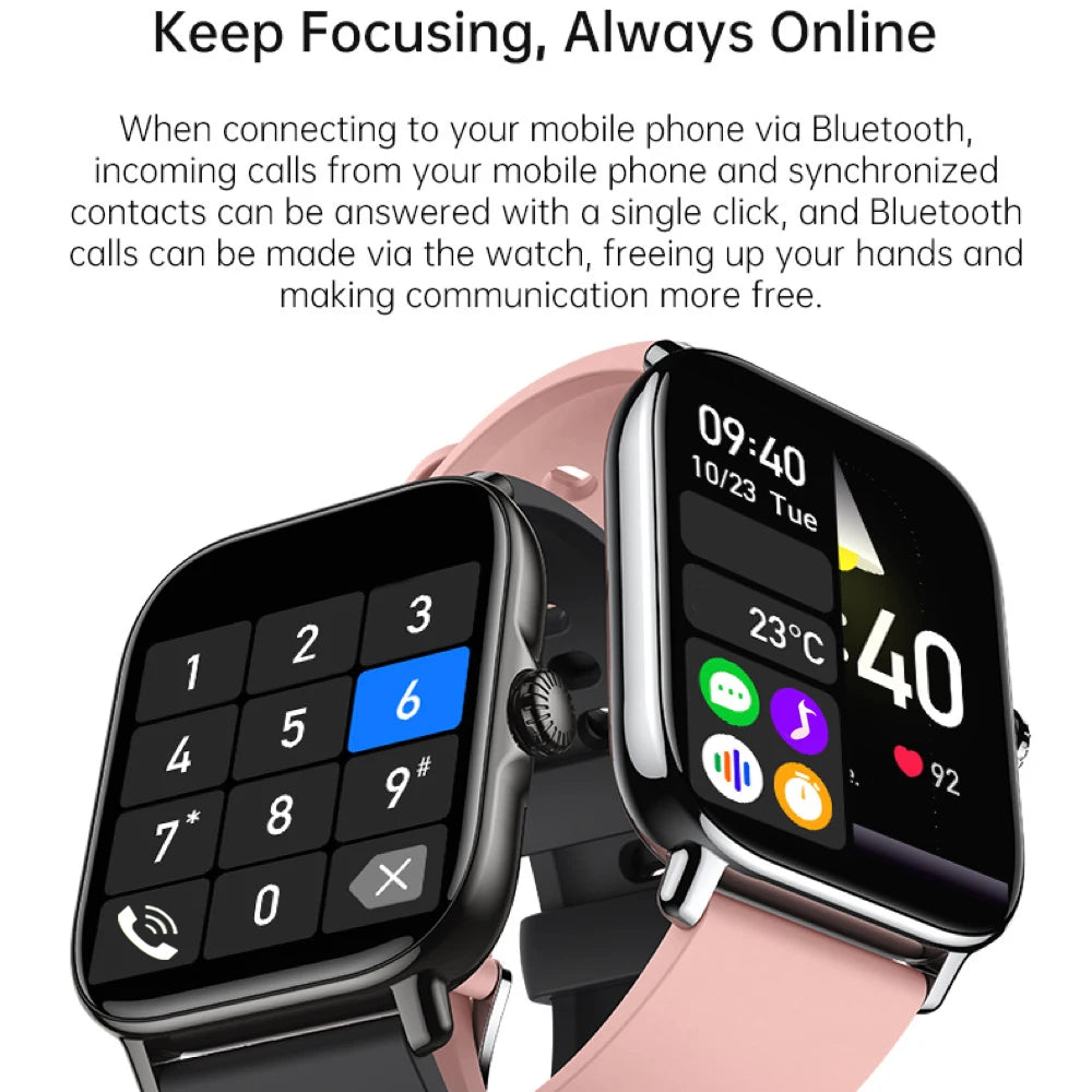 Smartwatch Message Reminder Waterproof 1.91-inch Smart Watch For Women/Men BT Call Sleep Heart Rate Monitoring Sports Music Oasis Select
