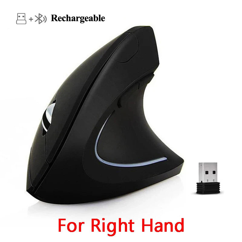 AyeBeau Vertical Ergonomic Wireless Bluetooth Mouse – 6 Button