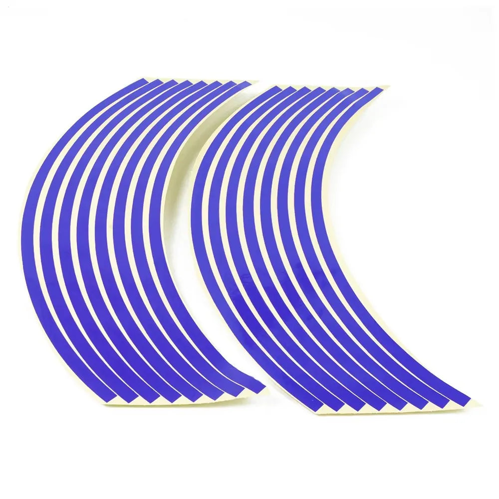 1/2/3set Motorcycle Wheel Tire Stickers Strips Reflective Rim Tape Strip Motorcycle Car Wheel Tire Sticker Motorbike Auto Decals Oasis Select 1set-Blue
