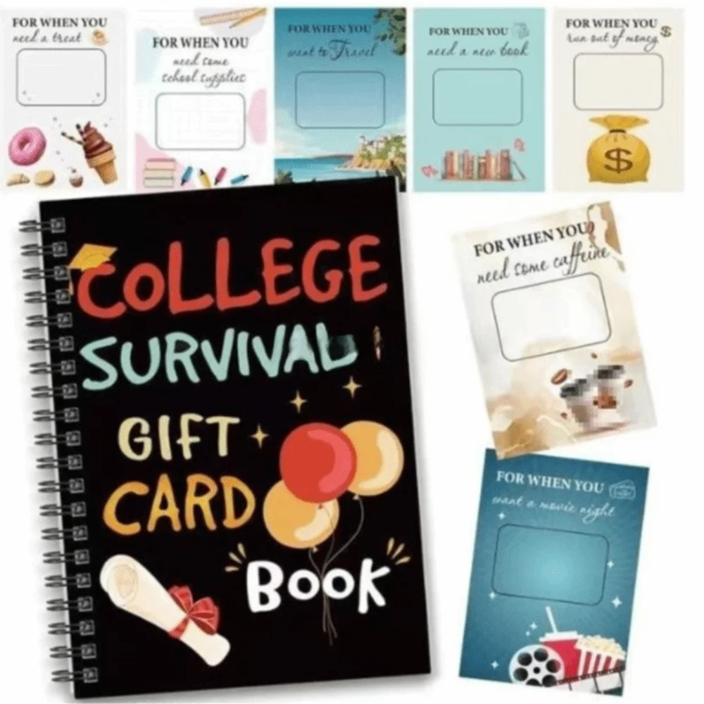 College Survival Gift Card Book Gift Keepsake Paper Souvenir Festive Card Organizer Graduation Party Note Book Oasis Select