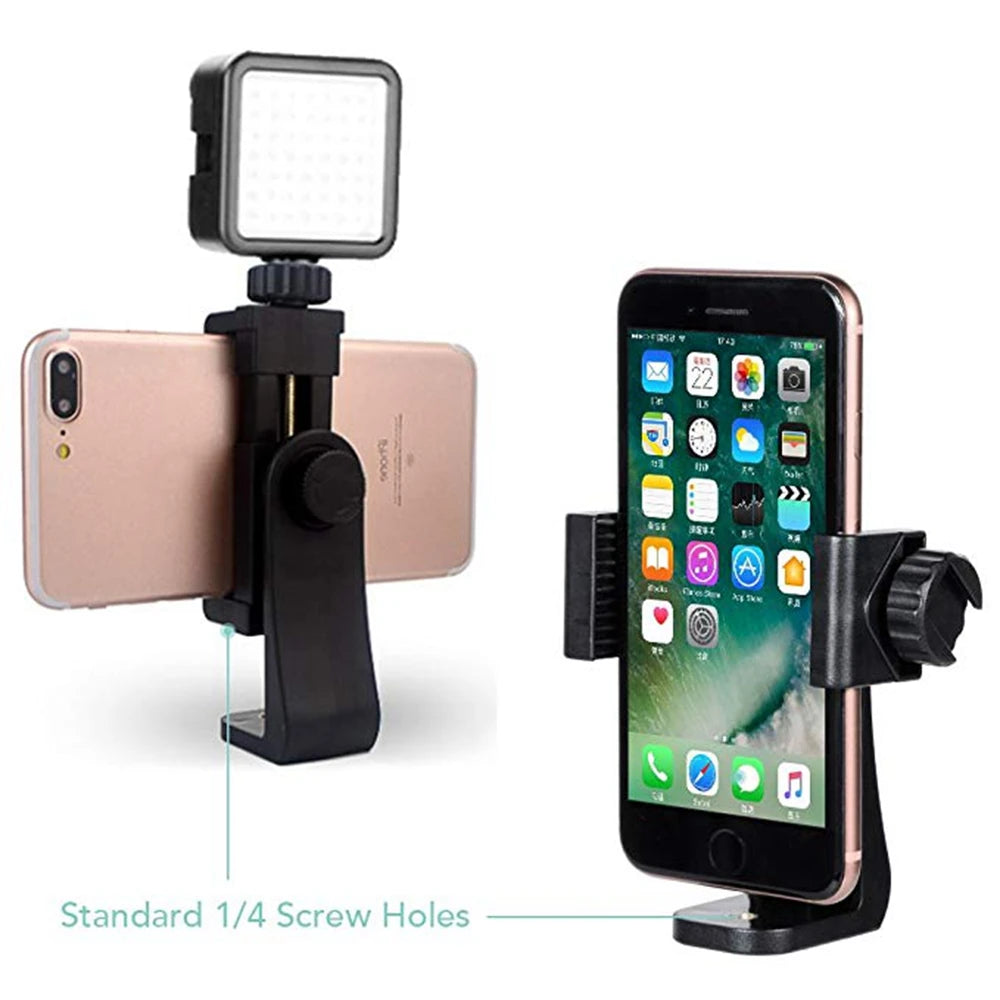 Universal Smartphone Tripod Mount Clip | Vlog & Live Stream