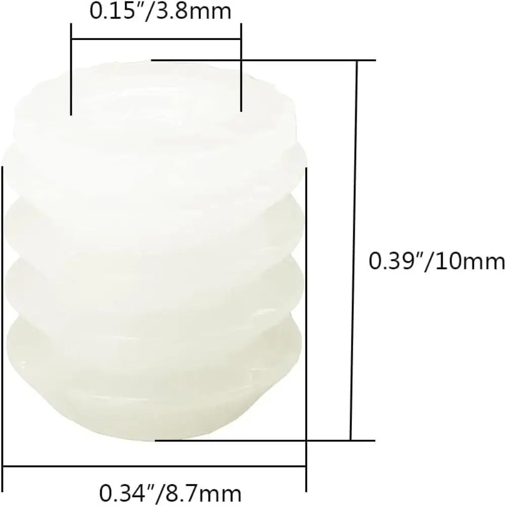 Portable White 0.34"x0.39" Plastic Dowels Practical Hinge Dowel Inserts Bathroom Kitchen Cabinet Door Screw Dowel Inserts Oasis Select