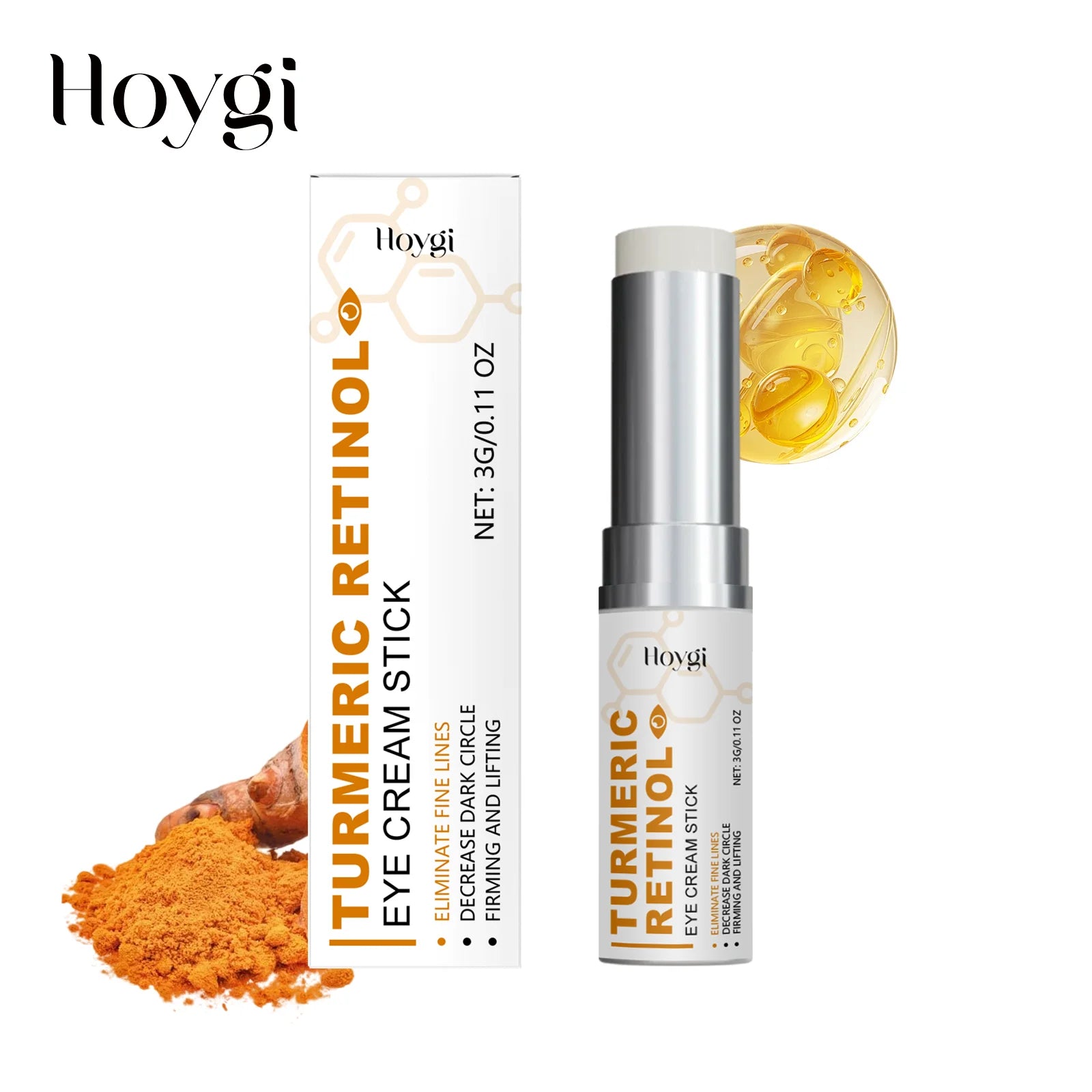 Hoygi Turmeric Retinol Eye Serum Stick – Dark Circles & Lines