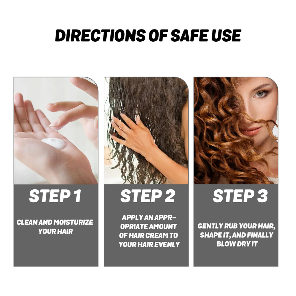HOEGOA 4-in-1 Hair Styling Cream | Curl Define & Frizz Control