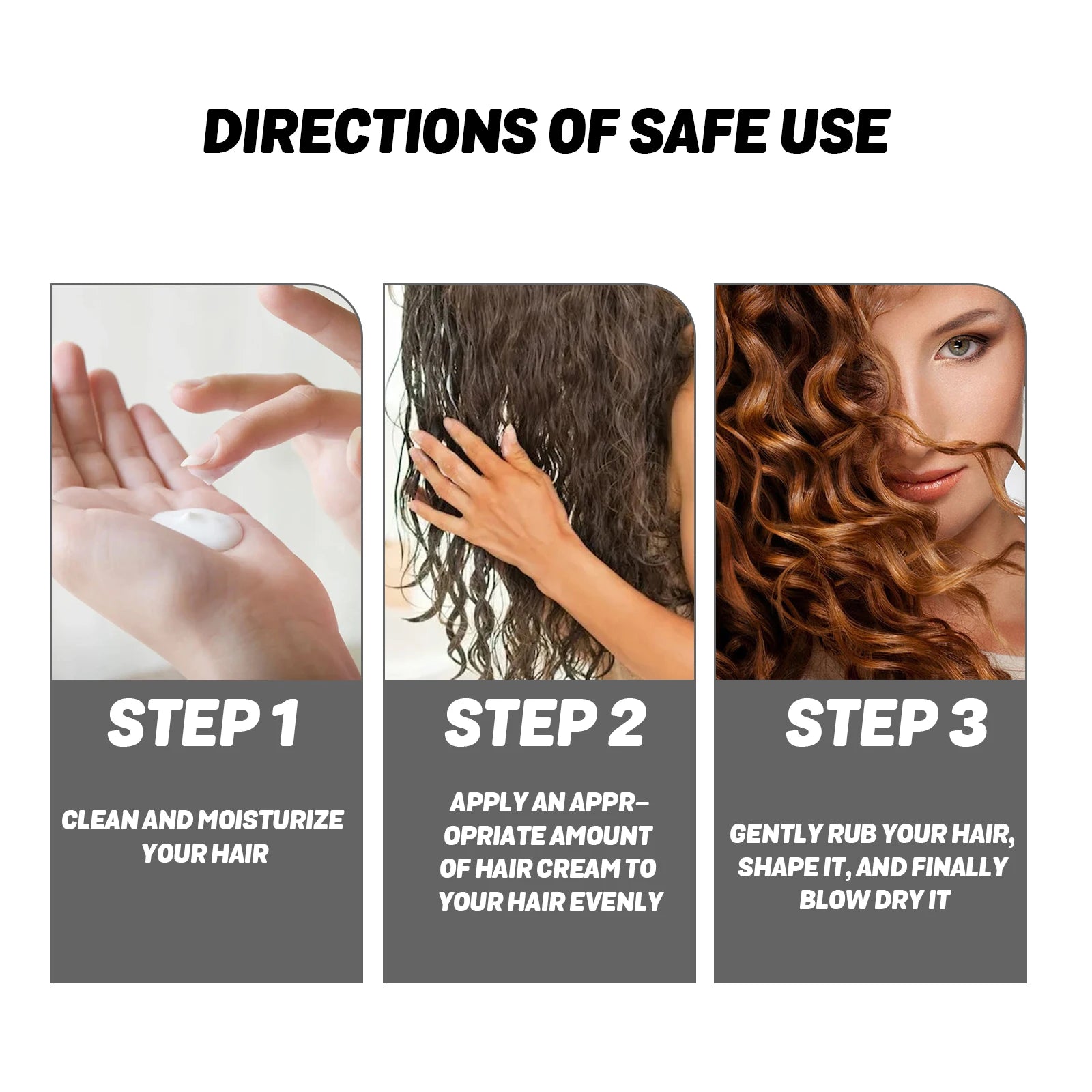 HOEGOA 4-in-1 Hair Styling Cream | Curl Define & Frizz Control
