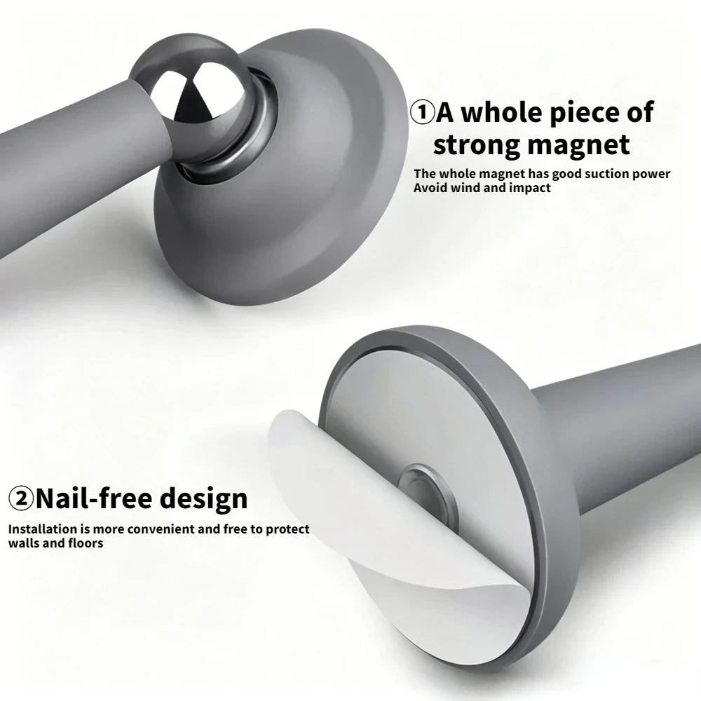 Silicone Anti-collision Door Stopper Strong Magnetic Silent No Punching Wall Floor Compatible Door Holder Oasis Select