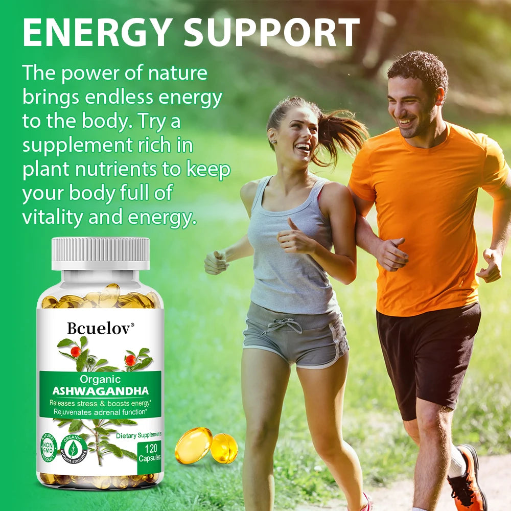 Organic Ashwagandha Capsules – Mood, Sleep, Focus & Energy