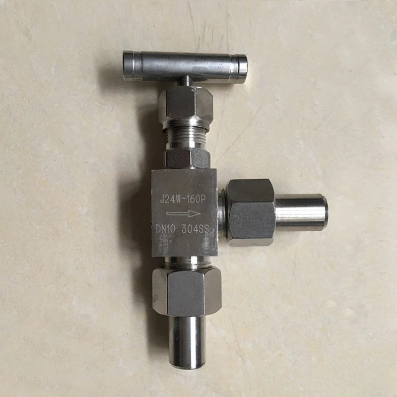 304 Stainless Steel Needle Valve J23W/J24W-160P/64P High-pressure Welded External Thread Needle Globe Valve 4 Points Oasis Select