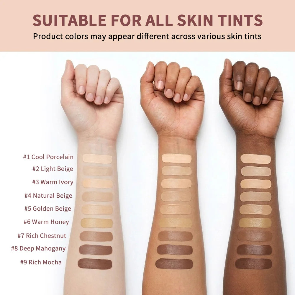 Matte Foundation Natural Coverage Smooth Skin-Friendly Deep Skin-Nourishing Long-Lasting & Waterproof Gentle Cares Foundation Oasis Select