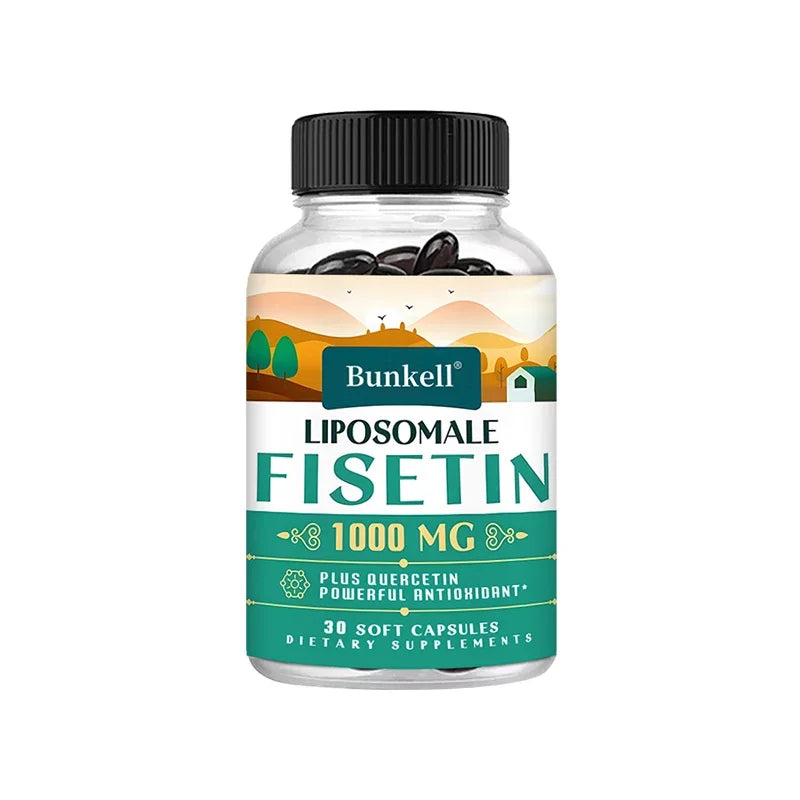 Liposomal Fisetin & Quercetin Capsules – Anti-Aging, Energy & Focus Antioxidant Supplement Oasis Select 30 count-1 bottle
