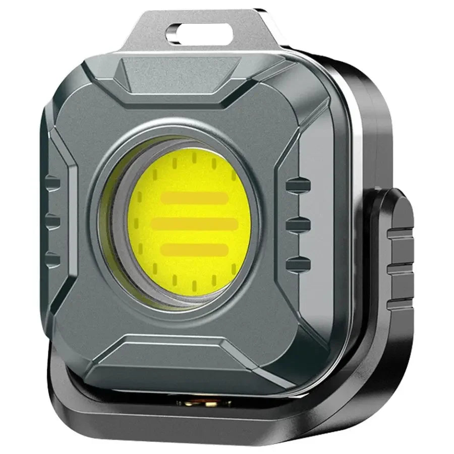 Portable COB LED Work Light Portable Flashlight USB Rechargeable Work Lamp Torch Mini Keychain Flashlights Camping Lights Oasis Select Bracket not included