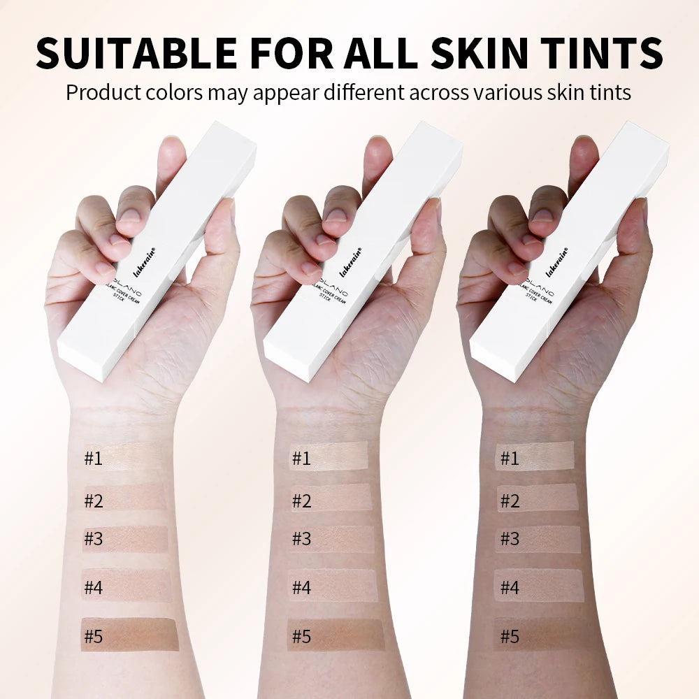 Foundation Stick Color Changing Foundation with Detachable Brush Blanc Cover Cream Stick Changing Hight Coverage Base Makeup Oasis Select