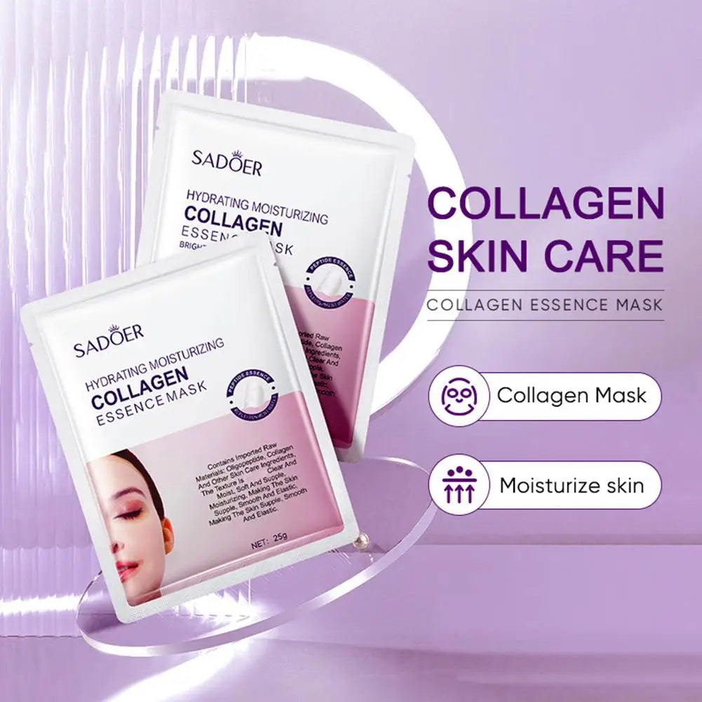 5-Pack Hyaluronic Acid Collagen Hydrating Sheet Face Masks