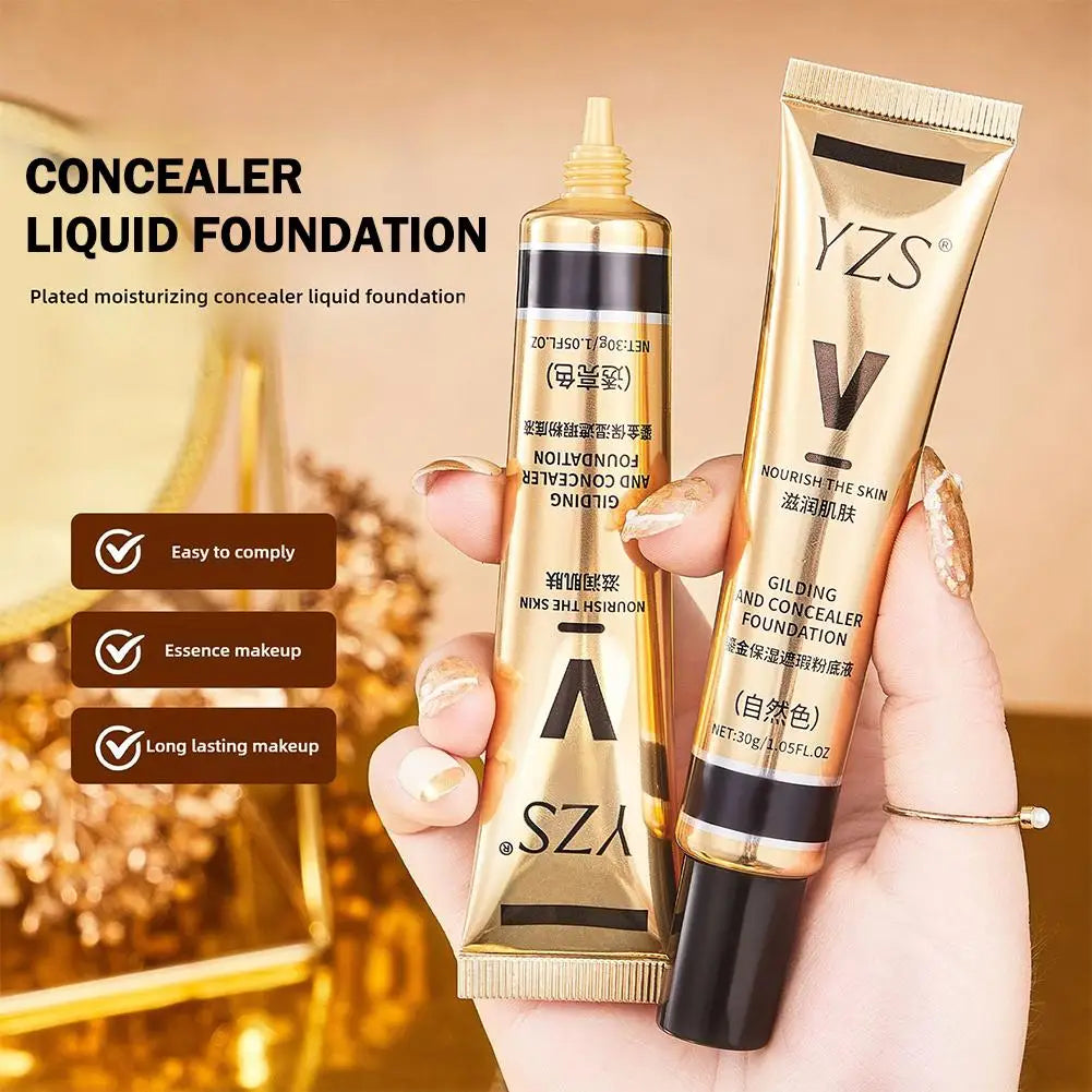 Natural Foundation Primer & Concealer - Waterproof Longwear Full Coverage Liquid Makeup Foundation Hydrating Blend, Moisturizing Oasis Select