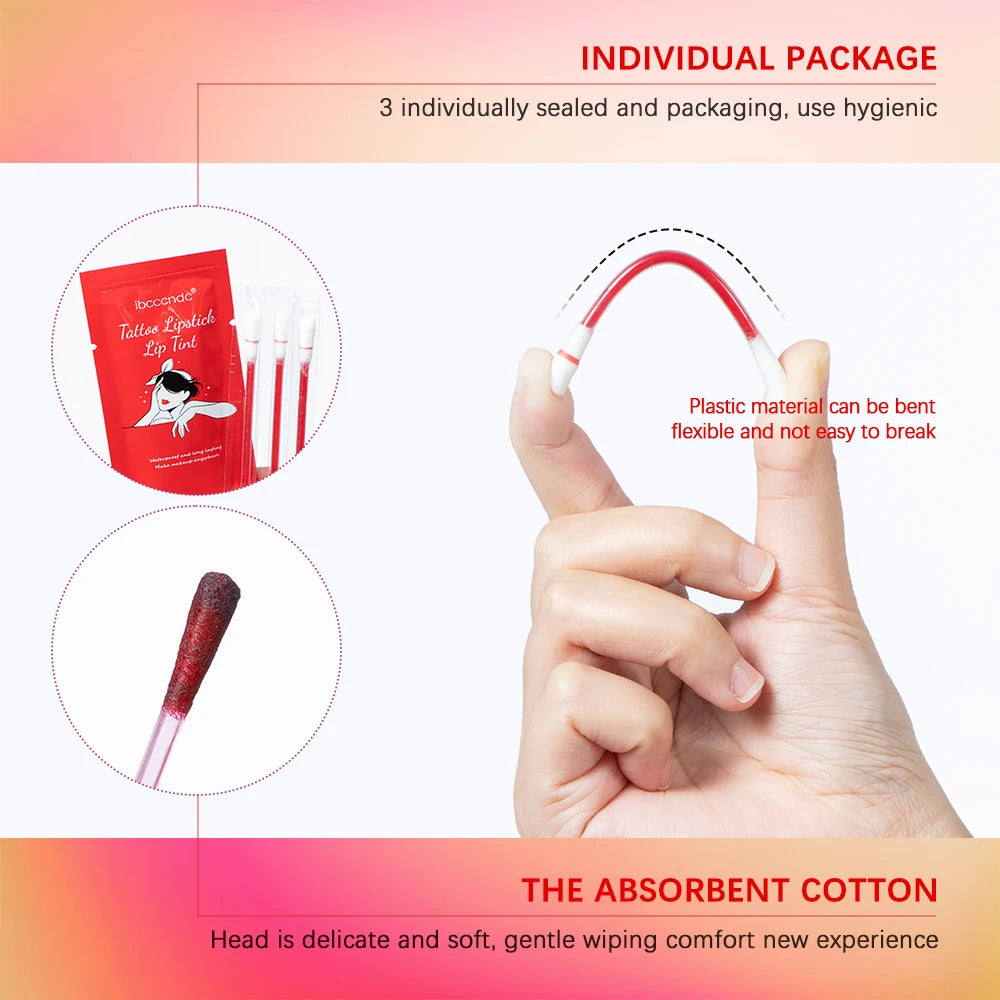 New Cotton Swab Lip Gloss Tattoo Lipstick Velvety Waterproof Matte Lip Gloss Portable Lip gloss Women Use Of Vacation Tourism Oasis Select