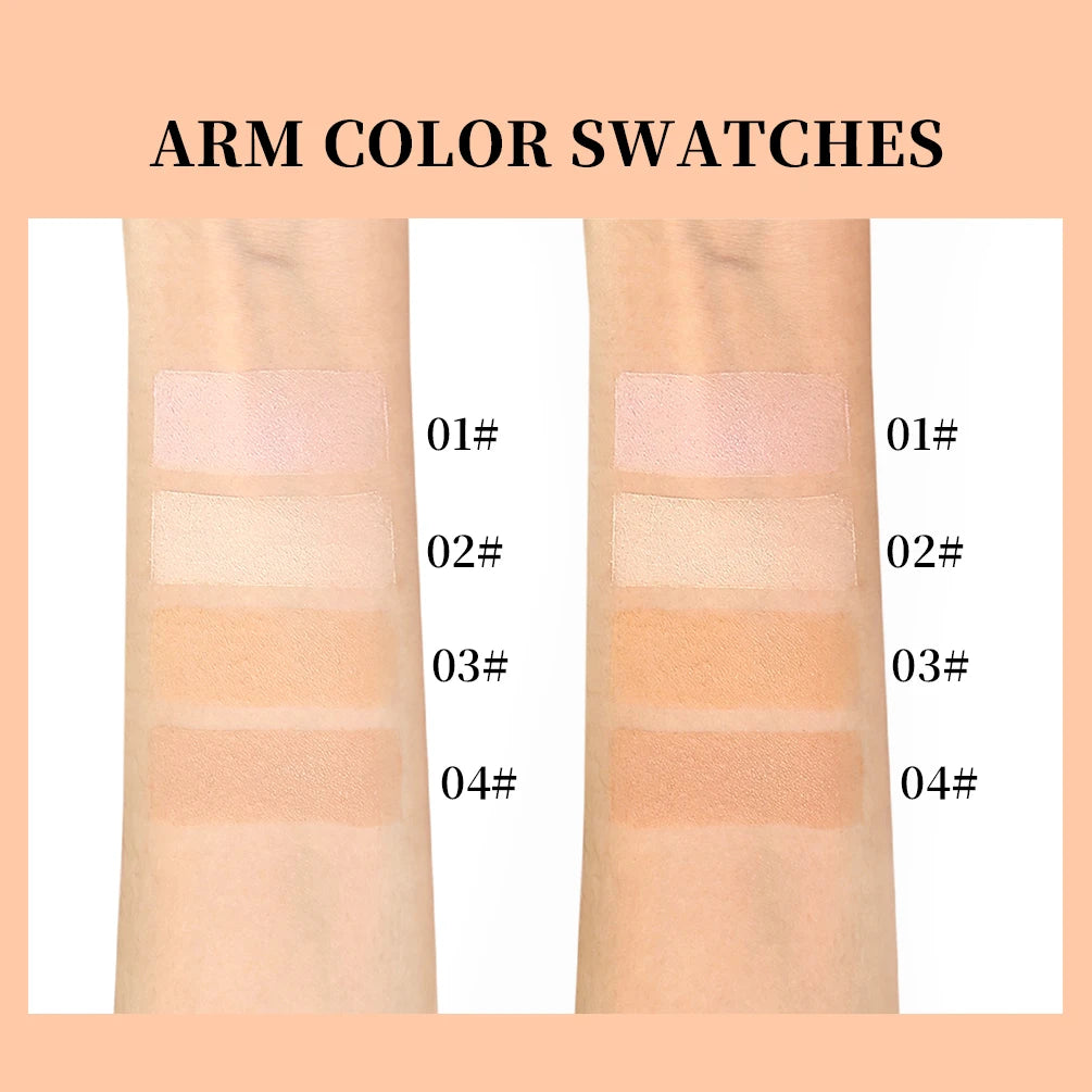 QIBEST Matte Pressed Powder – Oil Control & Full Coverage